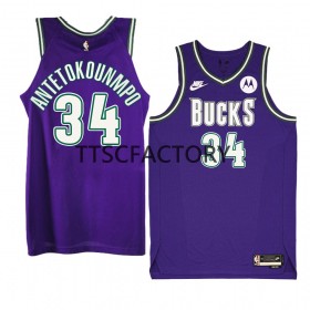 Canotte Uomo Milwaukee Bucks Giannis Antetokounmpo 34 Nike 2022-23 Classic Edition Viola Swingman